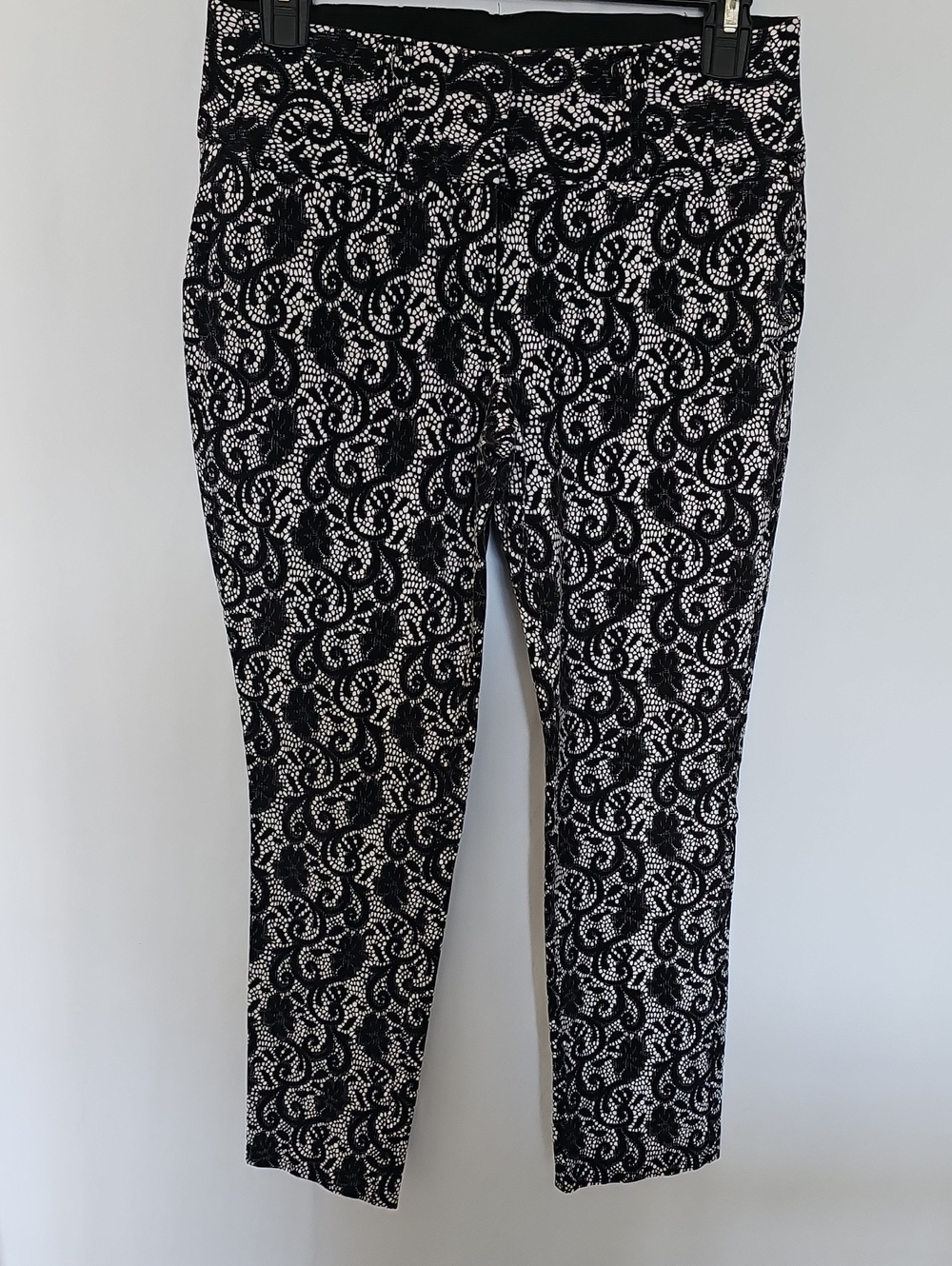 Candie's Black and White Paisley Ankle Pants